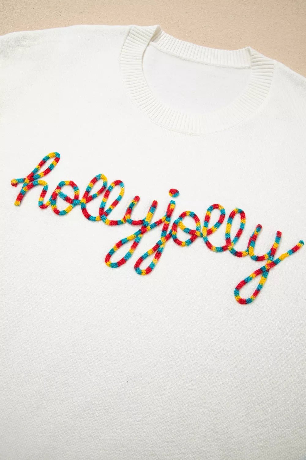 Colorful Holly Jolly Christmas Knit Loose Sweater - Knack'd Up