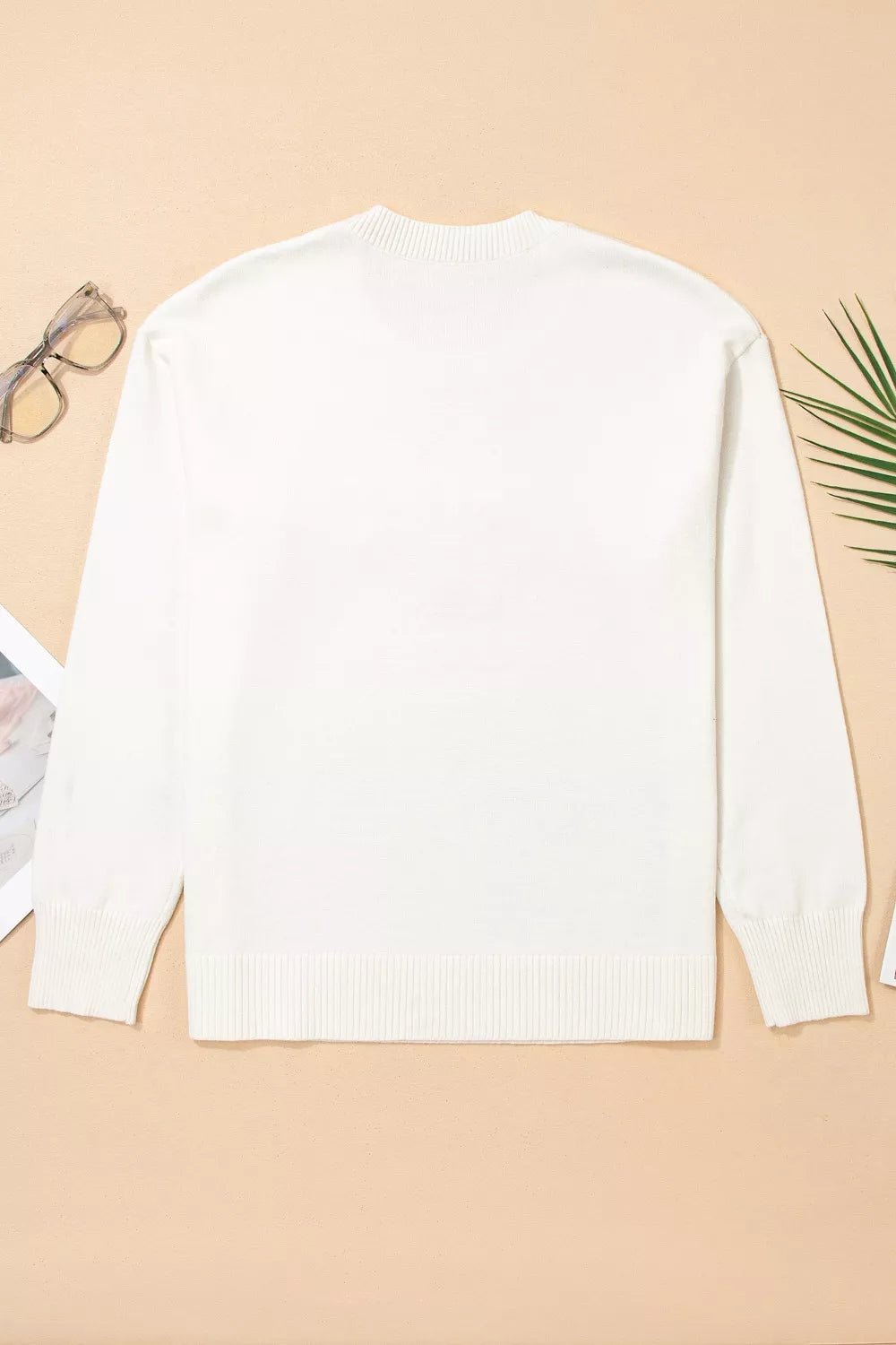 Colorful Holly Jolly Christmas Knit Loose Sweater - Knack'd Up