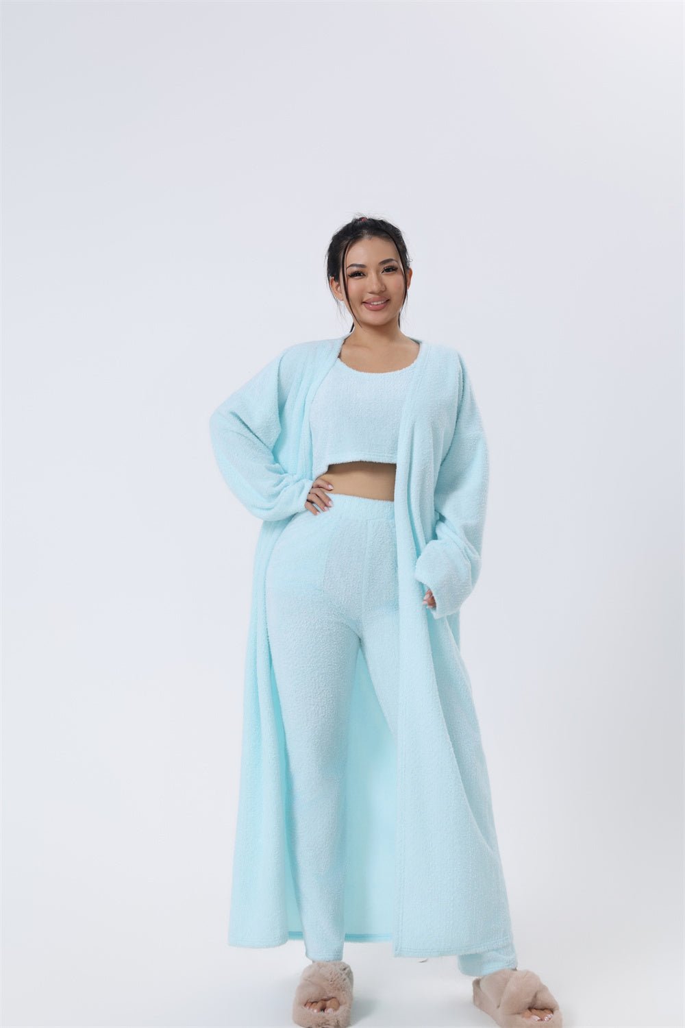 Cozy 3 - Piece Lounge Pajama Set – Soft Winter Loungewear for Women - Knack'd Up