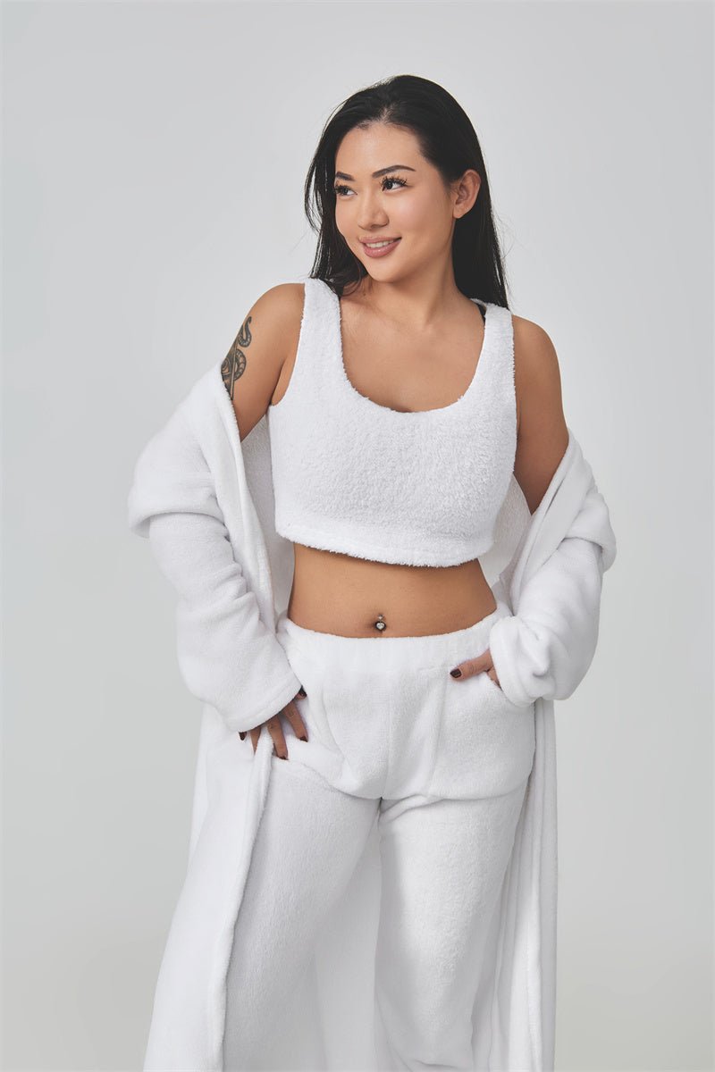 Cozy 3 - Piece Lounge Pajama Set – Soft Winter Loungewear for Women - Knack'd Up