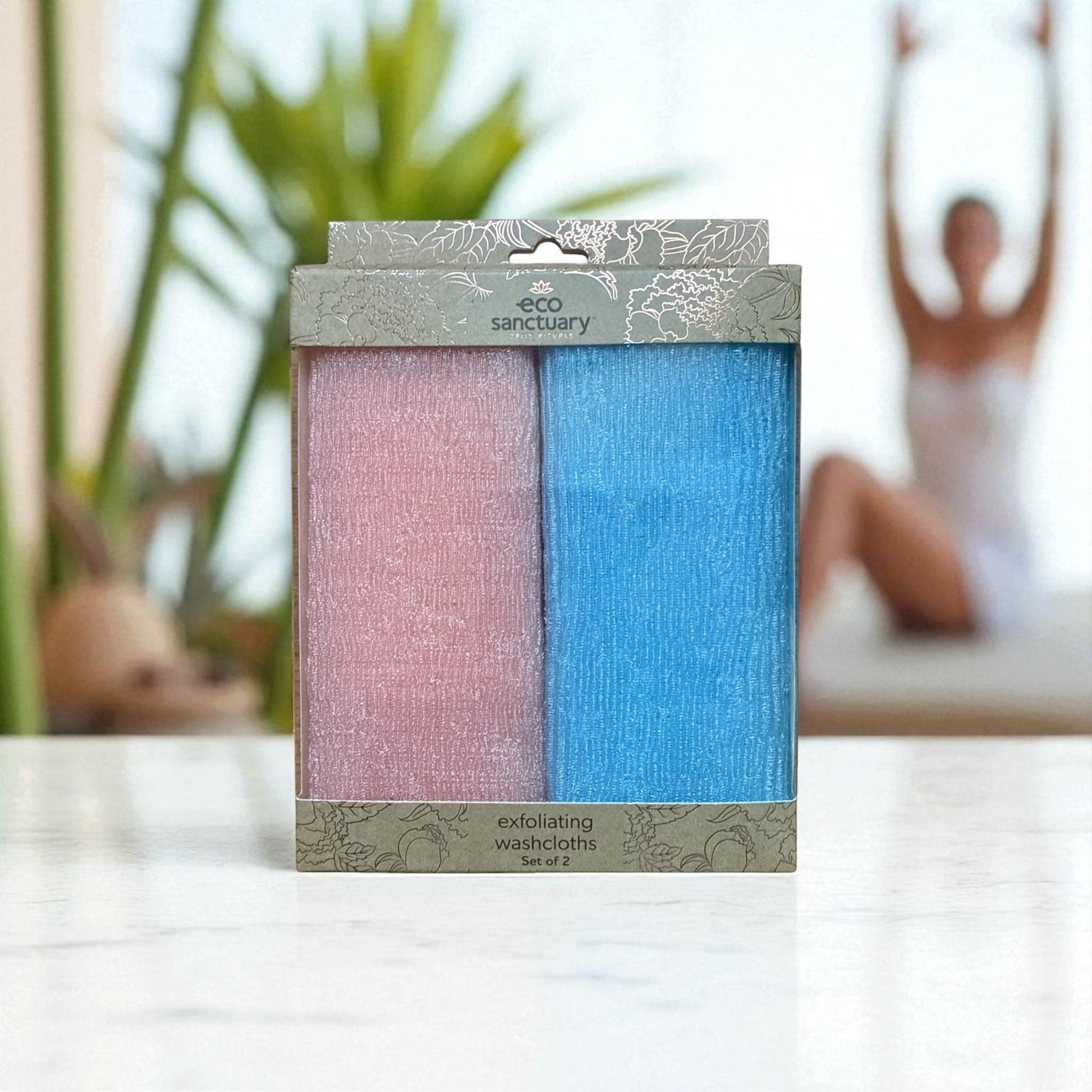 Daily Ritual Exfoliating Washcloth Set (2 - Pack) – Deep Clean Scrub Towels for Smooth & Glowing Skin - Knack'd Up