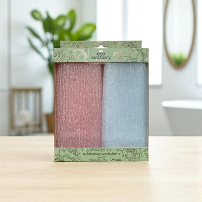 Daily Ritual Exfoliating Washcloth Set (2 - Pack) – Deep Clean Scrub Towels for Smooth & Glowing Skin - Knack'd Up