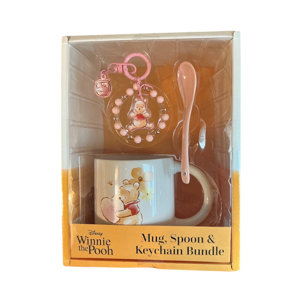 Disney Winnie the Pooh Mug Gift Set – Ceramic Mug, Matching Spoon & Cute Pooh Keychain Bundle | Perfect Gift for Kids & Adults - Knack'd Up