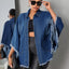 Distressed Denim Cape Jacket – Oversized Frayed Edge Statement Piece - Knack'd Up