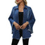 Distressed Denim Cape Jacket – Oversized Frayed Edge Statement Piece - Knack'd Up