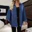 Distressed Denim Cape Jacket – Oversized Frayed Edge Statement Piece - Knack'd Up
