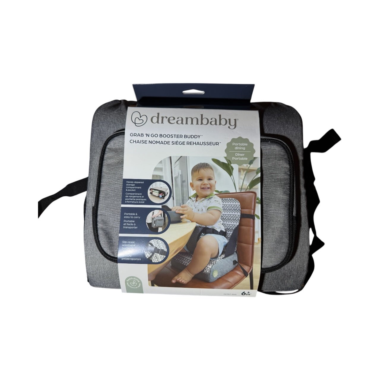 Dreambaby Grab ‘N Go Booster Buddy – Portable Travel Booster Seat for Babies & Toddlers (6+ Months) - Knack'd Up