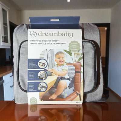 Dreambaby Grab ‘N Go Booster Buddy – Portable Travel Booster Seat for Babies & Toddlers (6+ Months) - Knack'd Up