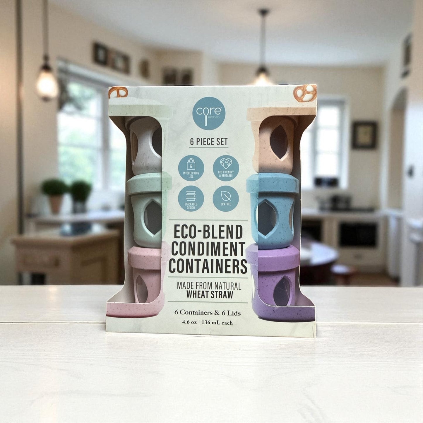 Eco - Blend 6 - Piece Food Storage Container Set – Airtight BPA - Free Meal Prep Containers for Fresh Storage - Knack'd Up