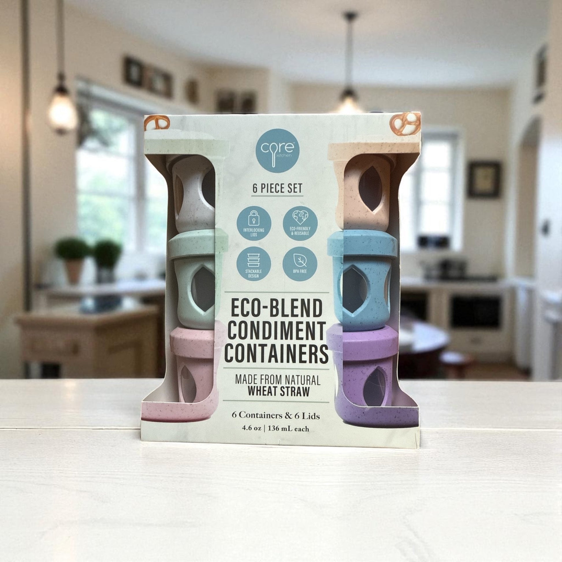 Eco - Blend 6 - Piece Food Storage Container Set – Airtight BPA - Free Meal Prep Containers for Fresh Storage - Knack'd Up