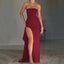 Elegant Strapless High - Slit Evening Gown – Elegant Bodycon Maxi Dress | Timeless Glamour for Parties & Formal Events - Knack'd Up