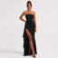 Elegant Strapless High - Slit Evening Gown – Elegant Bodycon Maxi Dress | Timeless Glamour for Parties & Formal Events - Knack'd Up
