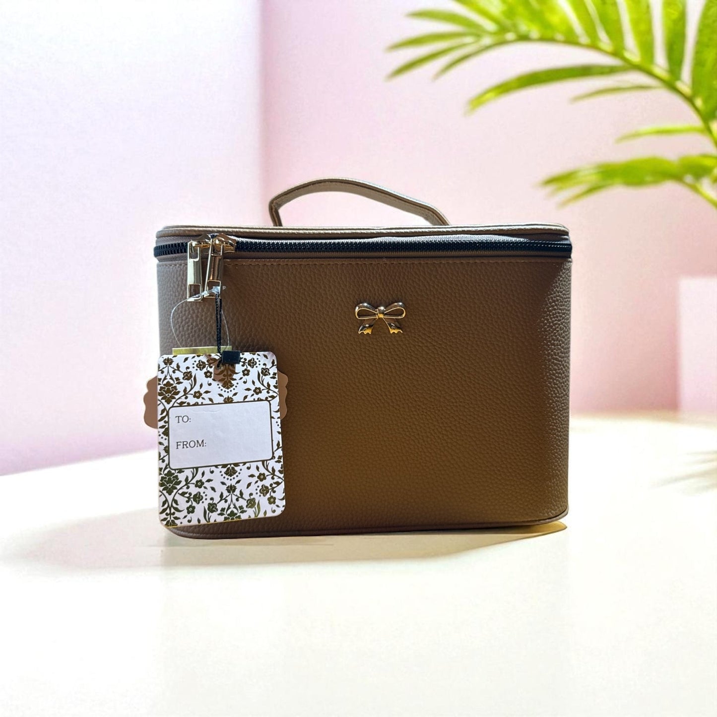 Élise Luxe Travel Makeup Organizer – Portable Cosmetic Case with Mirror & Compartments for Women - Knack'd Up