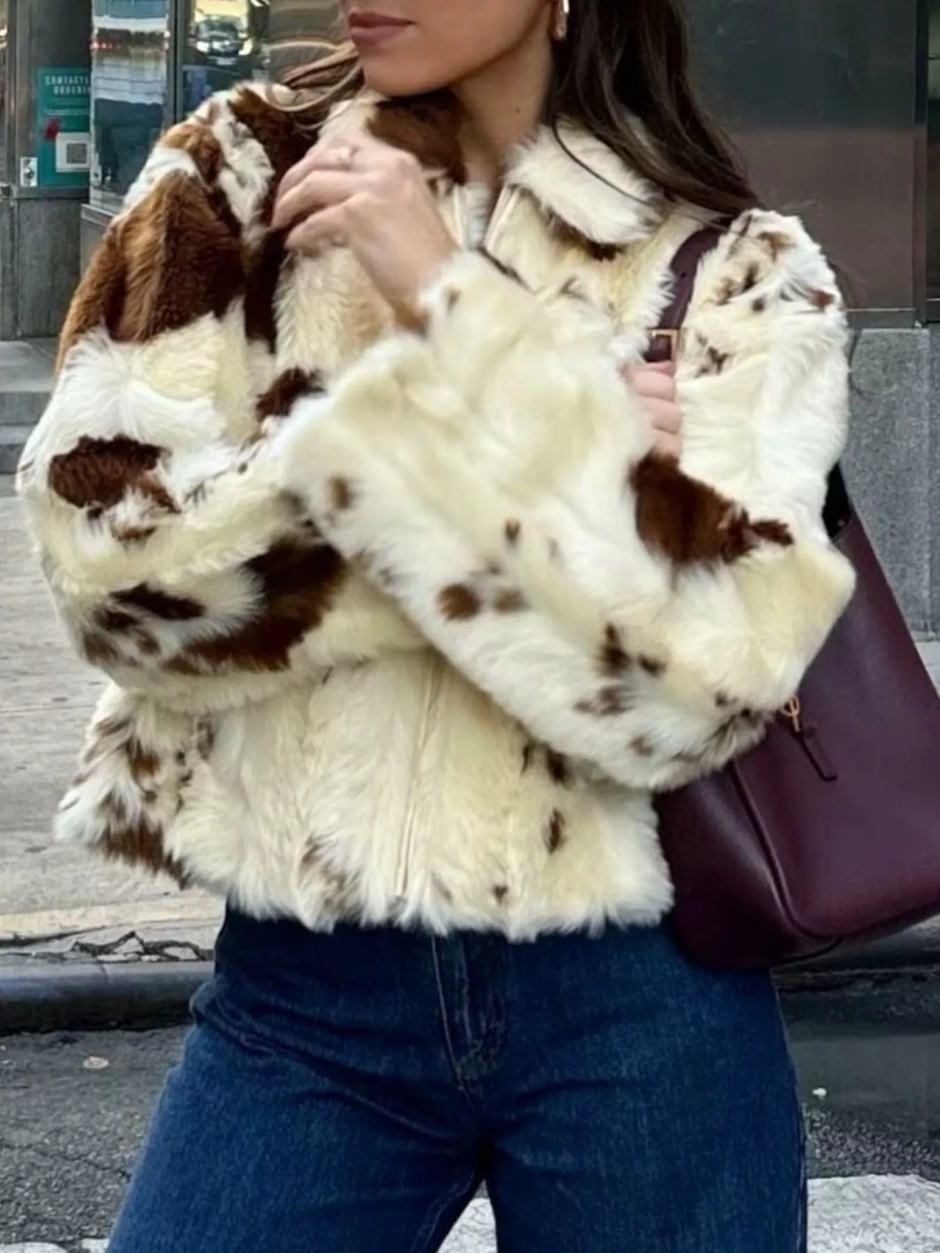 Faux Fur Zip Up Cropped Outerwear - Knack'd Up