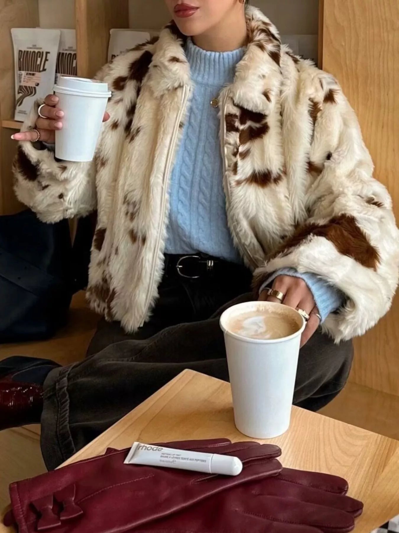 Faux Fur Zip Up Cropped Outerwear - Knack'd Up