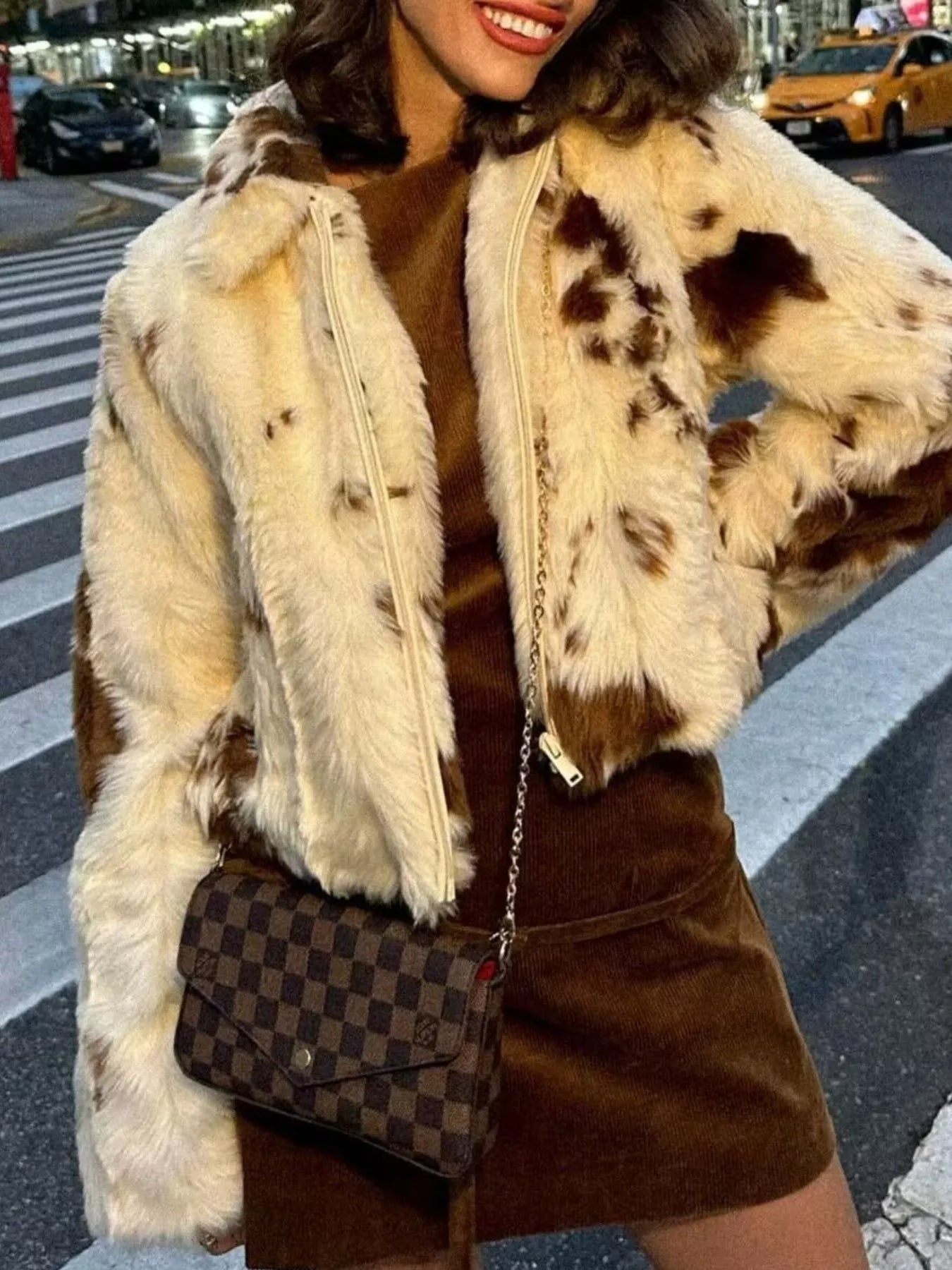 Faux Fur Zip Up Cropped Outerwear - Knack'd Up