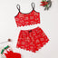 Festive Christmas Pajama Set – Holiday Camisole & Shorts Loungewear for Women - Knack'd Up