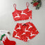 Festive Christmas Pajama Set – Holiday Camisole & Shorts Loungewear for Women - Knack'd Up