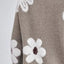 Floral V - Neck Long Sleeve Sweater - Knack'd Up