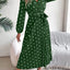 Front Tie Polka Dot Midi Pleated Dress - Knack'd Up