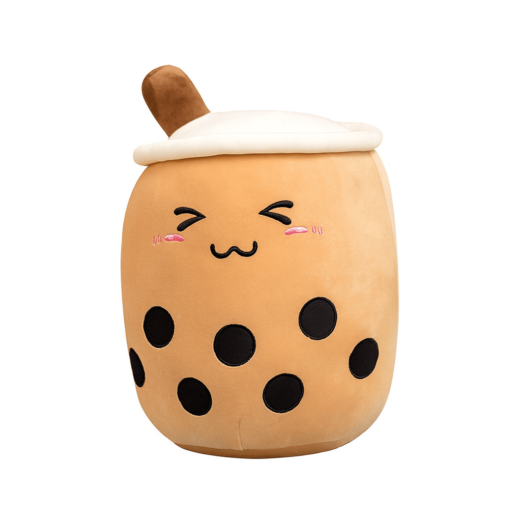 Fruit Boba Tea Plush Pillow – Strawberry Milk Tea Cup Stuffed Toy for Kids, Teens & Home Décor - Knack'd Up