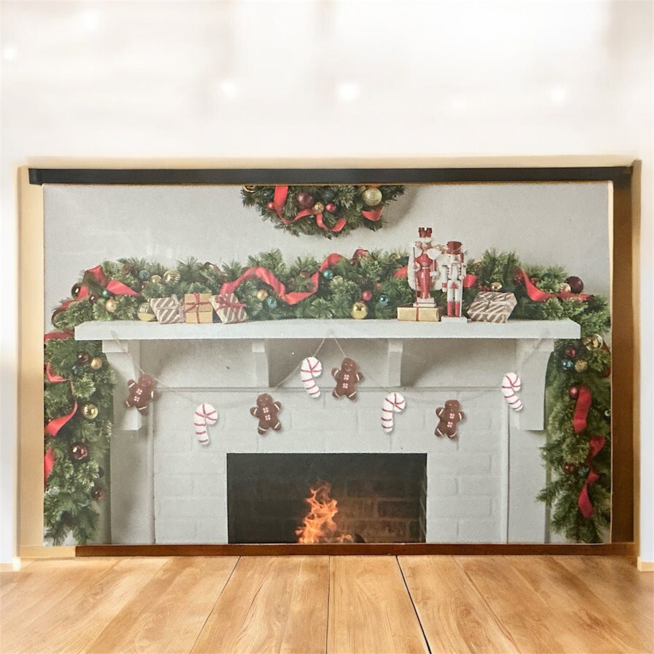 Gingerbread & Candy Cane Christmas Garland – 6FT Soft Plush Holiday Decoration for Trees, Mantels & Home Décor - Knack'd Up