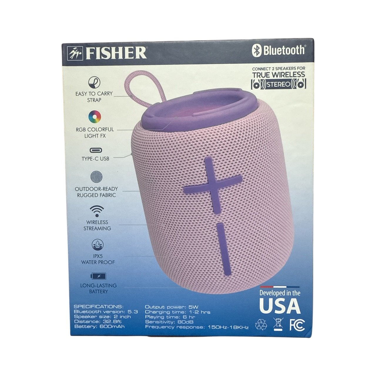 Glo Pop LED Bluetooth Speaker – Portable Wireless Speaker with Color Changing Lights & Deep Bass - Knack'd Up