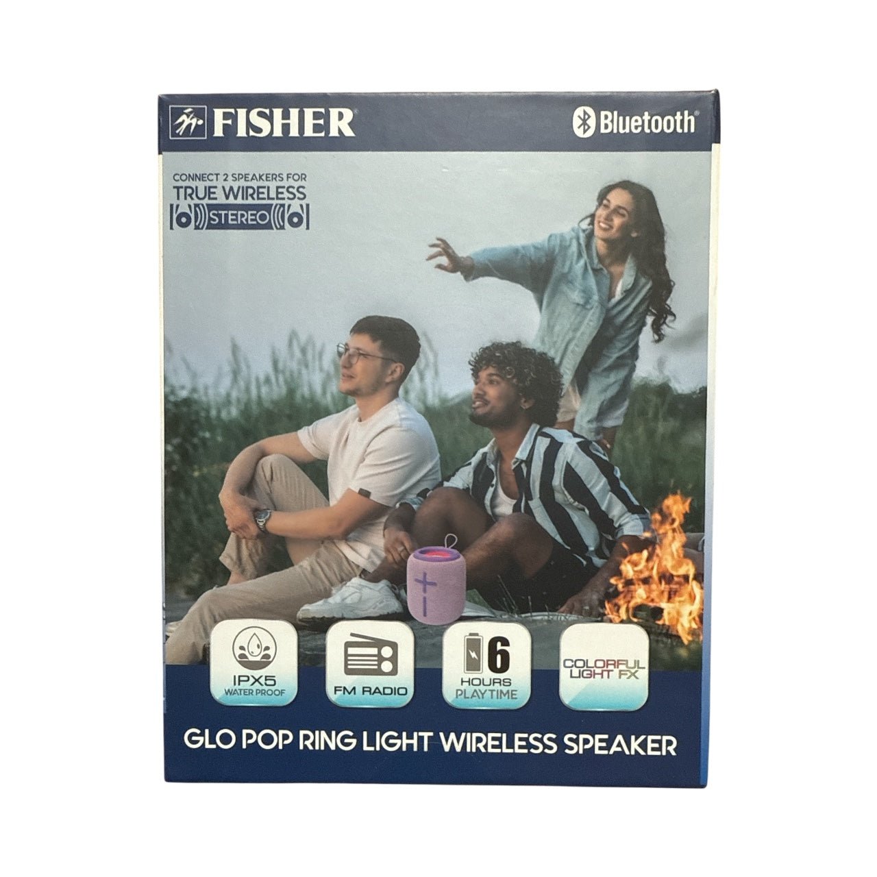 Glo Pop LED Bluetooth Speaker – Portable Wireless Speaker with Color Changing Lights & Deep Bass - Knack'd Up