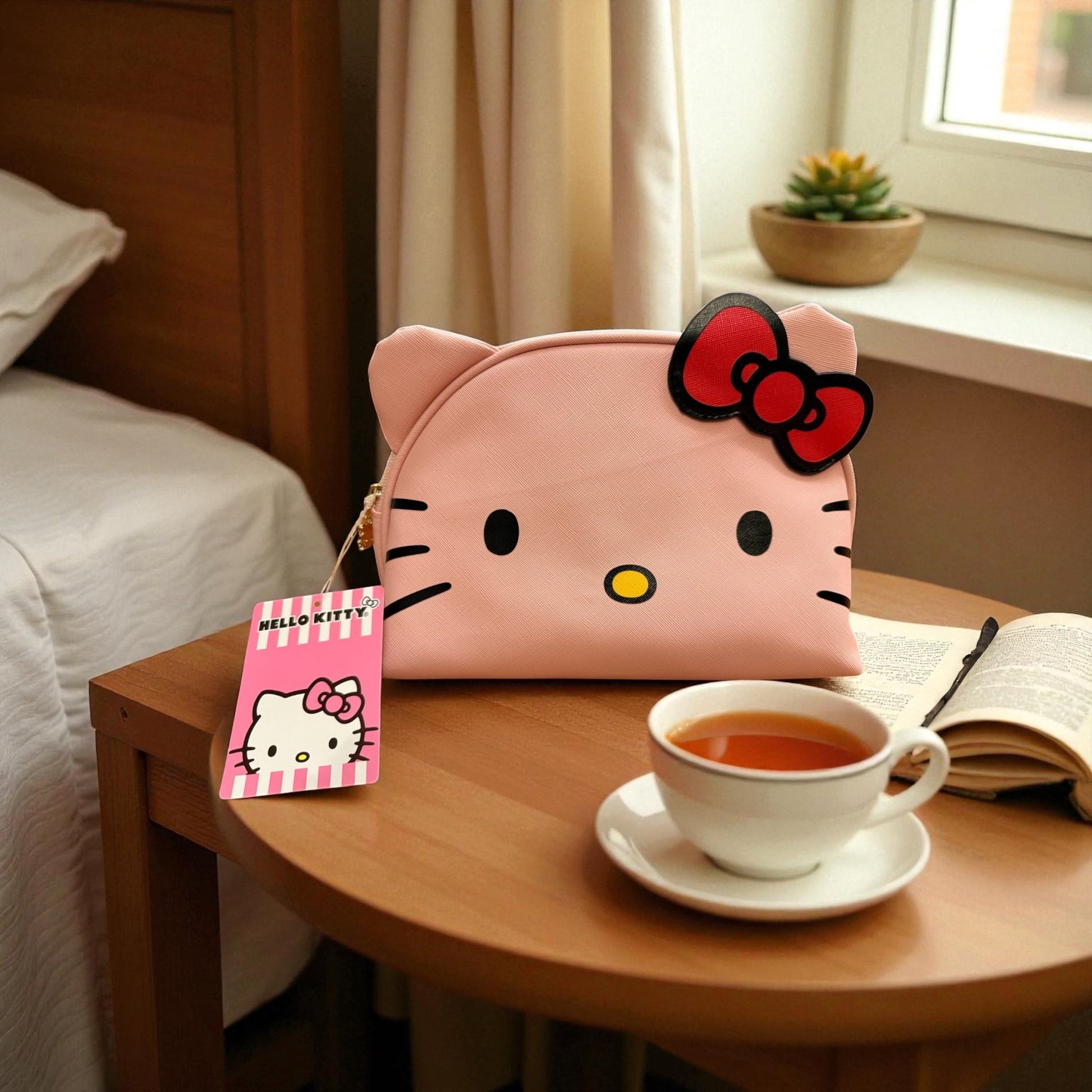 Hello Kitty Cosmetic Bag – Cute Travel Makeup Pouch with Bow Design | Portable Organizer for Girls & Women - Knack'd Up