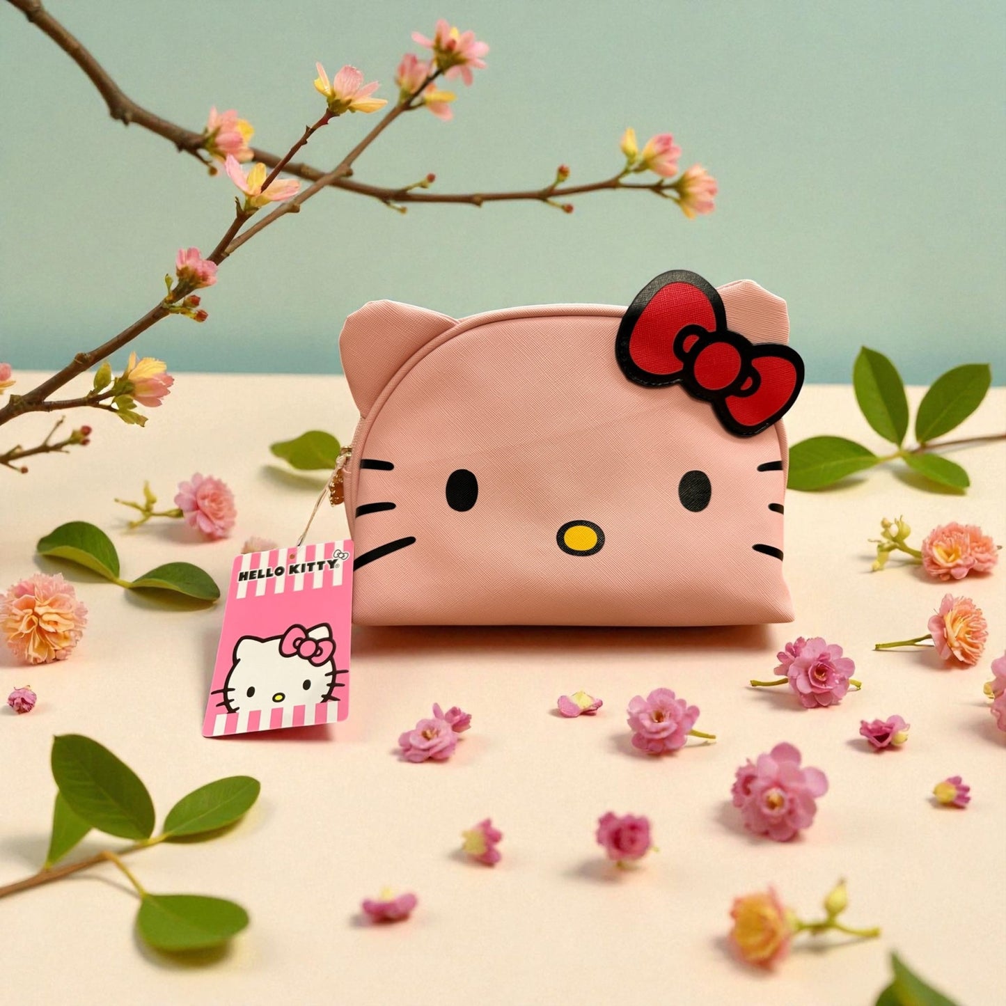 Hello Kitty Cosmetic Bag – Cute Travel Makeup Pouch with Bow Design | Portable Organizer for Girls & Women - Knack'd Up
