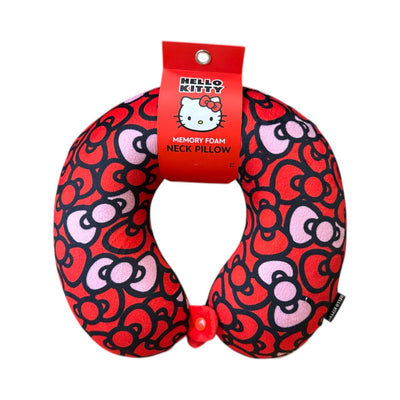 Hello Kitty Memory Foam Neck Pillow – Ergonomic Travel Support Cushion for Airplane, Car & Office Use - Knack'd Up
