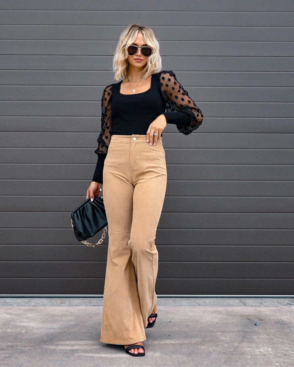 High - Waisted Corduroy Flare Pants – Retro ‘70s Style Comeback - Knack'd Up