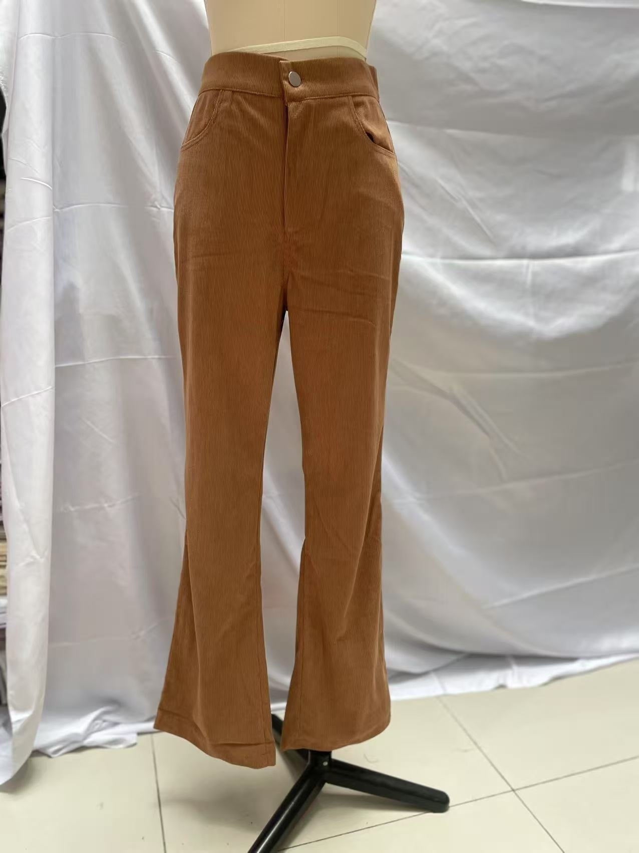 High - Waisted Corduroy Flare Pants – Retro ‘70s Style Comeback - Knack'd Up