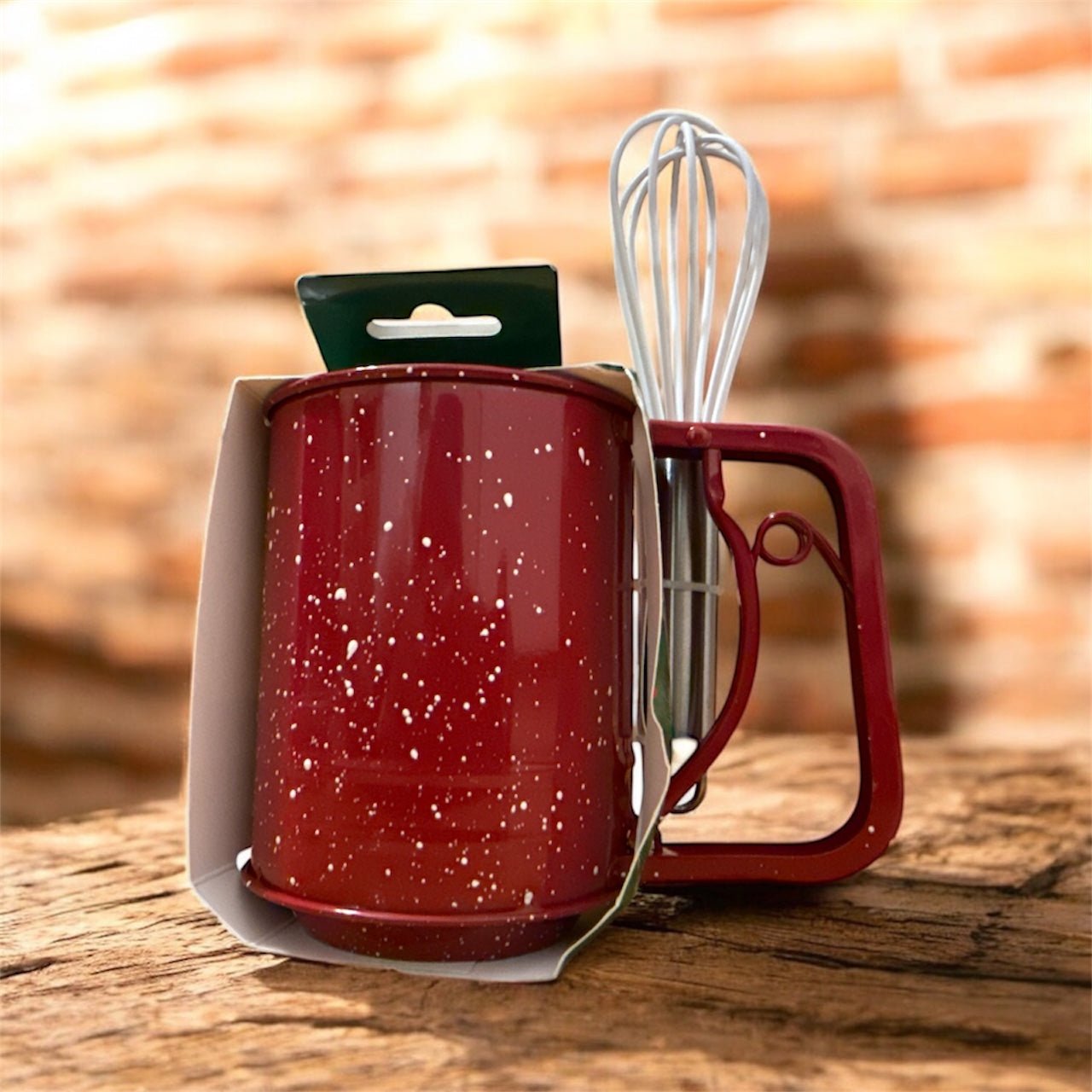 Holiday Flour Sifter & Measuring Cup Set – Christmas Baking Essentials with Whisk | Gingerbread & Festive Print Kitchen Gift Set - Knack'd Up