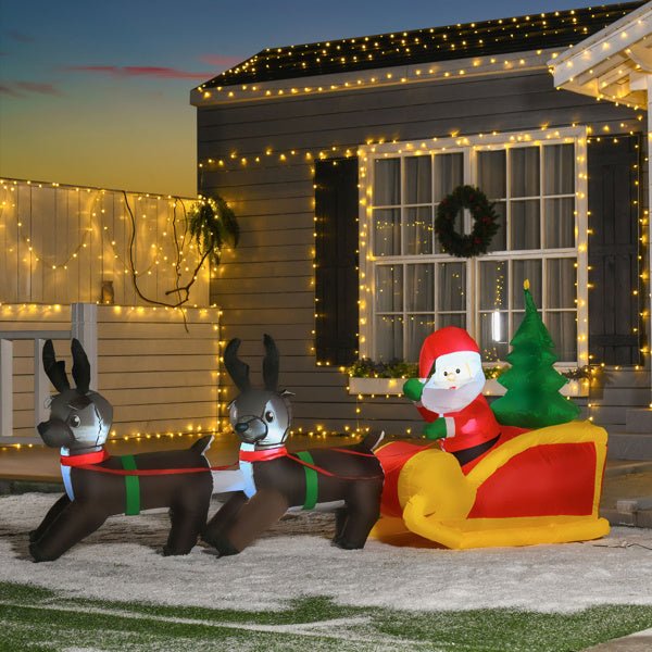 Inflatable Christmas Decoration – LED Lighted Outdoor Holiday Yard Display with Built - In Air Blower - Knack'd Up