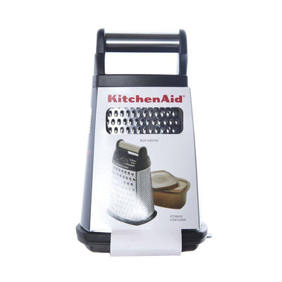 KitchenAid Gourmet 4 - Sided Box Grater – Stainless Steel Cheese, Vegetable & Zester Grater with Ergonomic Handle - Knack'd Up