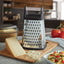 KitchenAid Gourmet 4 - Sided Box Grater – Stainless Steel Cheese, Vegetable & Zester Grater with Ergonomic Handle - Knack'd Up