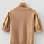 Knit Short Puff Sleeve Sweater - Knack'd Up