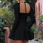 Lace Long Sleeve Dress Fashion Sexy Corset Backless Lace Up Short Dresses Womens Clothing - Knack'd Up