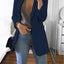 Lapel Slim Cardigan Temperament Blazer – Chic Business Casual Outerwear - Knack'd Up