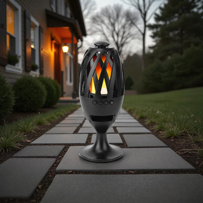 LED Flame Torch Bluetooth Speaker – Waterproof Wireless Stereo Bass Speaker with Flickering Light for Patio, Camping & Parties - Knack'd Up