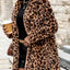 Leopard Print Faux Fur Longline Coat - Knack'd Up
