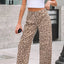Leopard Print High - Waisted Cropped Jeans - Knack'd Up