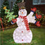 Lighted Snowman Christmas Decoration – Pre - Lit 2D Snowman with 170 Warm White LED Lights for Indoor & Outdoor Display - Knack'd Up
