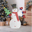 Lighted Snowman Christmas Decoration – Pre - Lit 2D Snowman with 170 Warm White LED Lights for Indoor & Outdoor Display - Knack'd Up