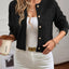 Long Sleeve Button - Up Cropped Cardigan - Knack'd Up