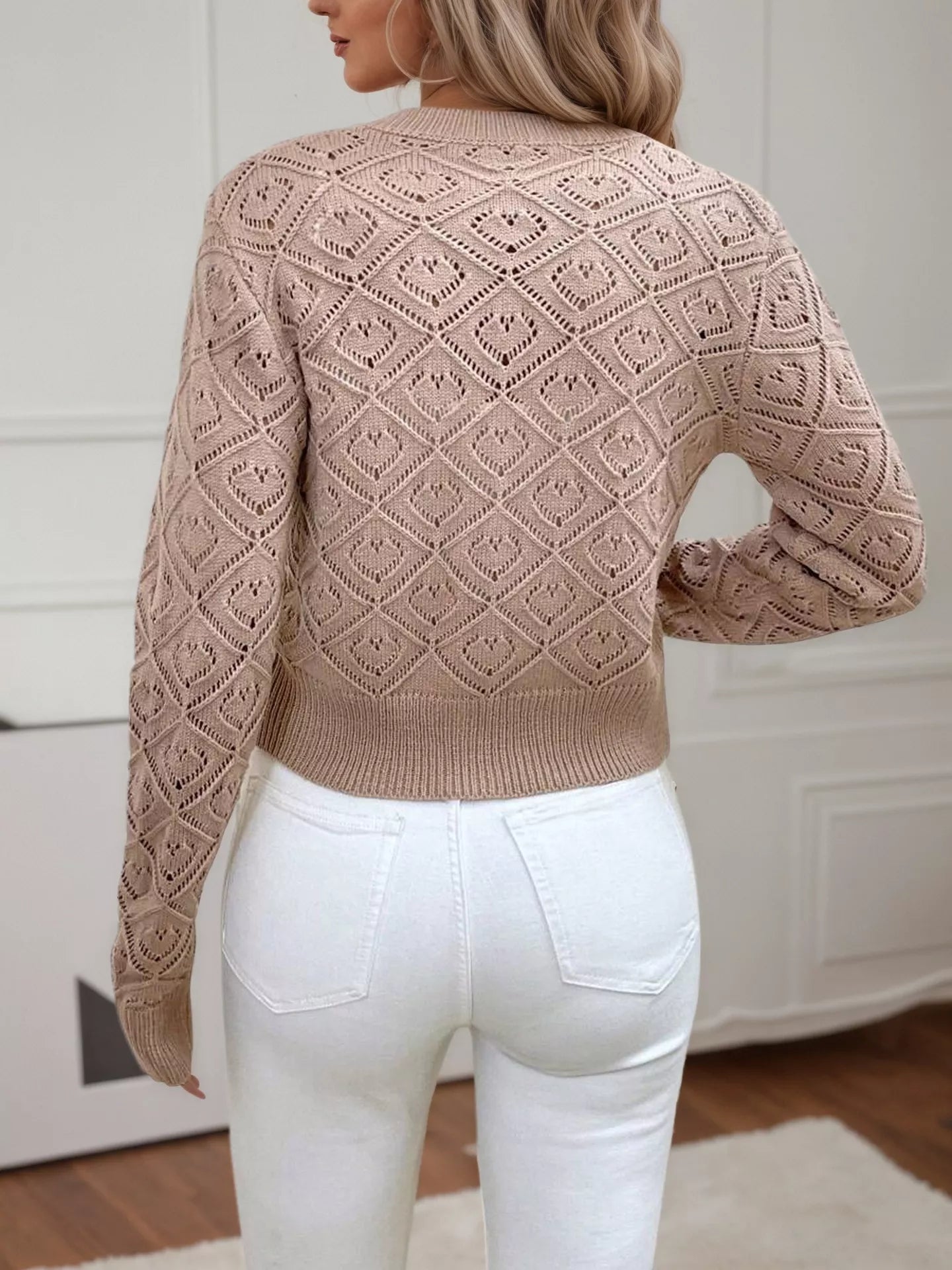 Long Sleeve Button - Up Cropped Cardigan - Knack'd Up