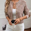 Long Sleeve Button - Up Cropped Cardigan - Knack'd Up