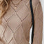 Long Sleeve Diamond Eyelet Knit Top - Knack'd Up