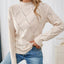 Long Sleeve Diamond Eyelet Knit Top - Knack'd Up